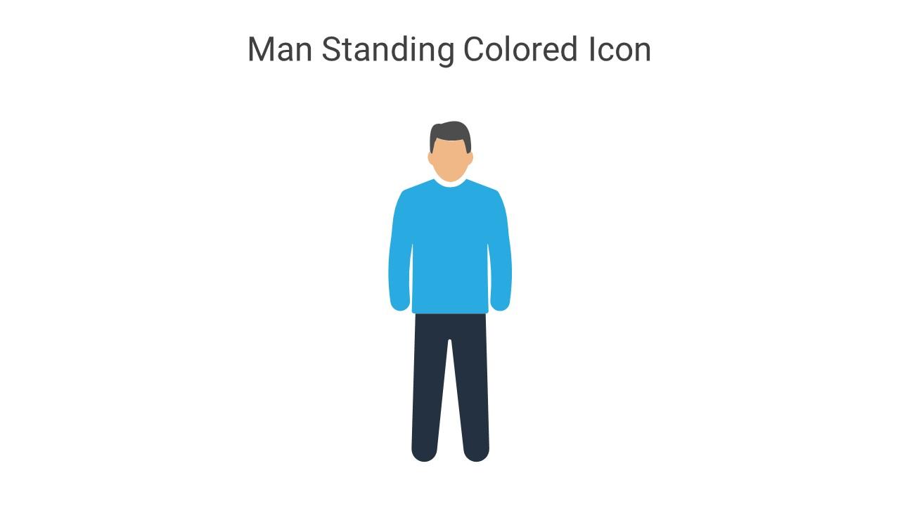 Man Standing Colored Icon In Powerpoint Pptx Png And Editable Eps Format Slide01