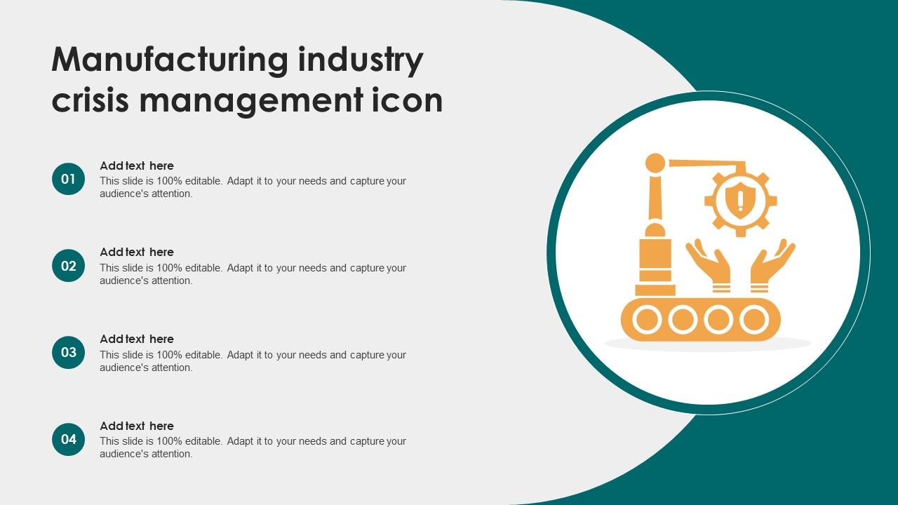 Manufacturing Industry Crisis Management Icon Slide01