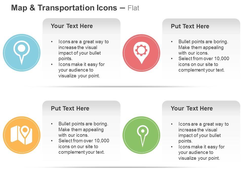 Map multiple location indicator ppt icons graphics Slide01
