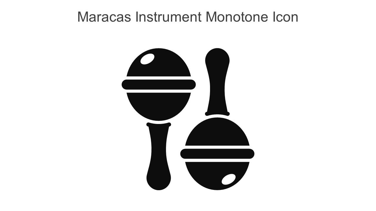 Maracas Instrument Monotone Icon In Powerpoint Pptx Png And Editable Eps Format Slide01
