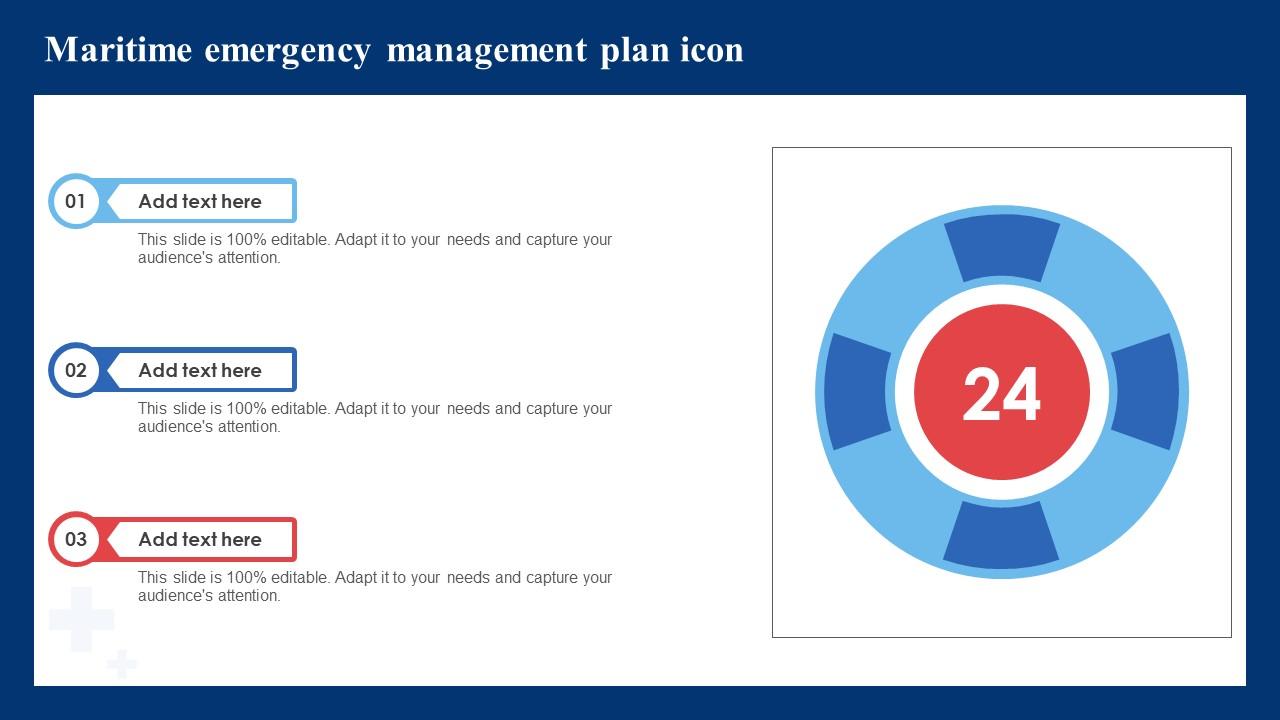 Maritime Emergency Management Plan Icon Ppt Presentation