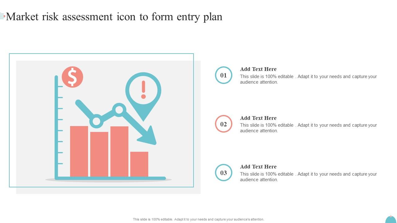 Market Risk Assessment Icon To Form Entry Plan Slide01