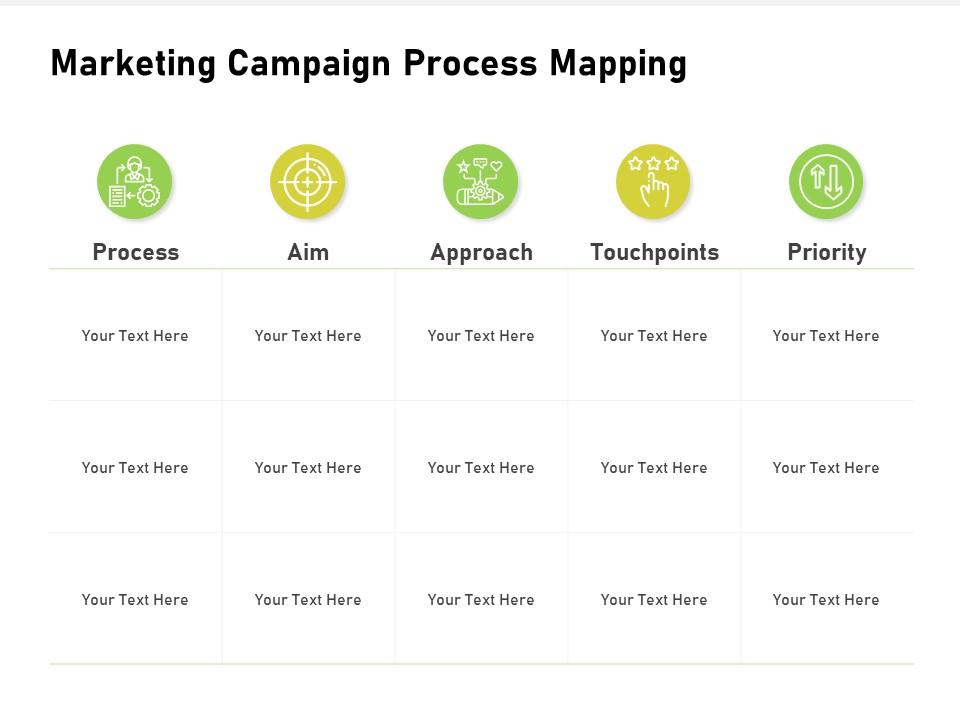 Marketing campaign process mapping touchpoints powerpoint presentation summary icon Slide01