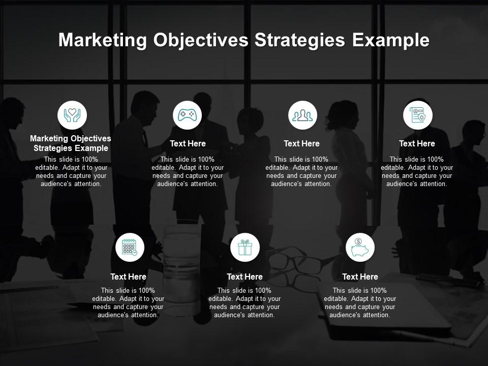 Marketing objectives strategies example ppt powerpoint presentation icon ideas cpb Slide01