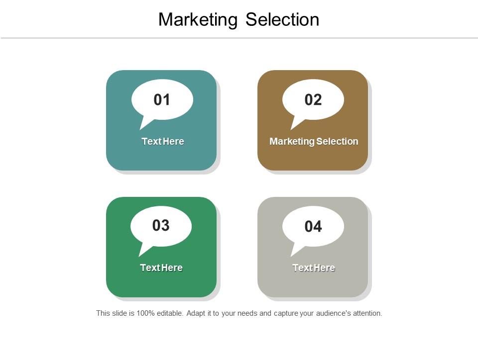 Marketing selection ppt powerpoint presentation gallery icons cpb Slide01
