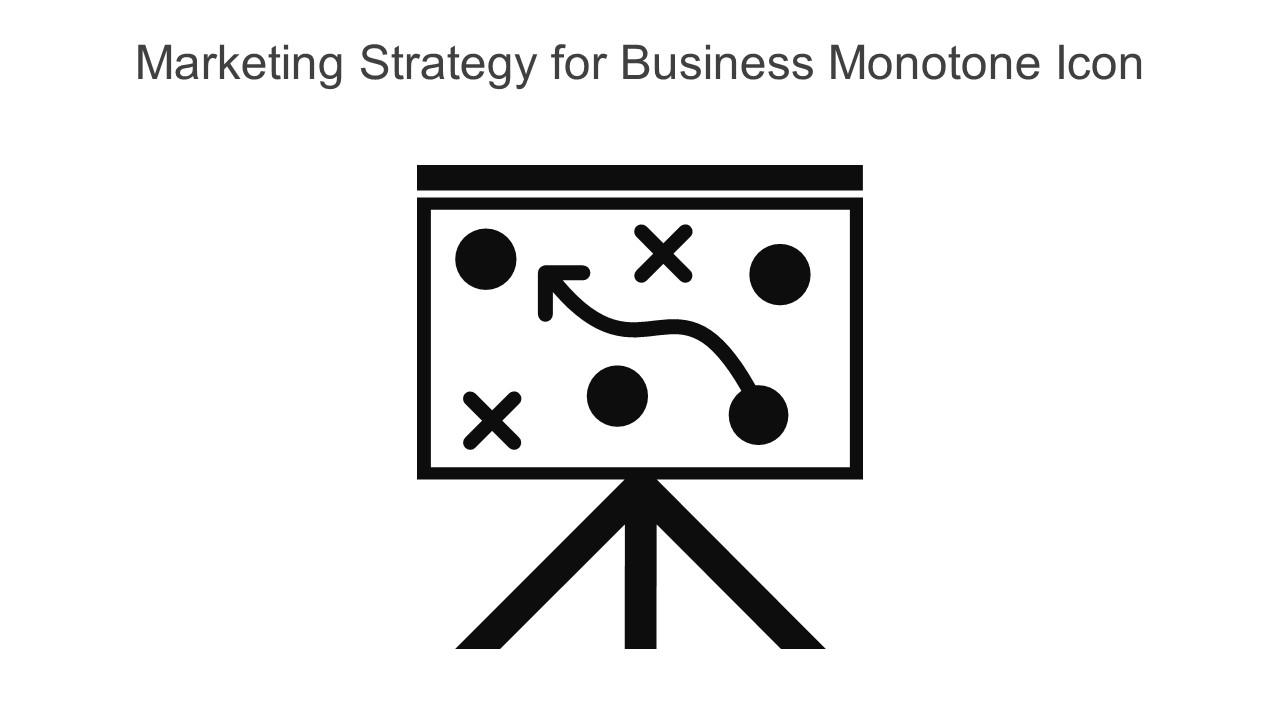 Marketing Strategy For Business Monotone Icon In Powerpoint Pptx Png And Editable Eps Format Slide01