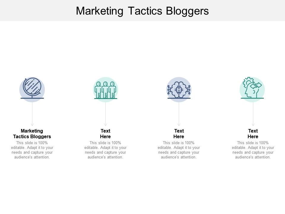 Marketing tactics bloggers ppt powerpoint presentation file clipart cpb Slide01