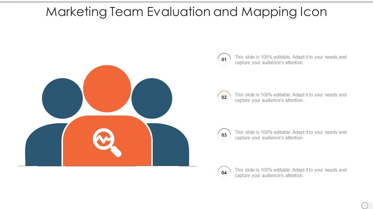 Marketing team evaluation and mapping icon Slide01