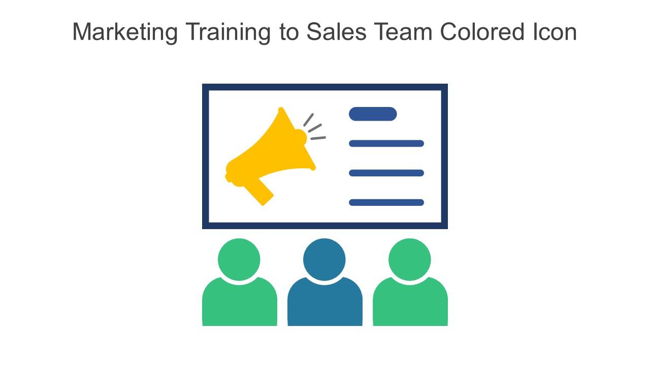 Marketing Training To Sales Team Colored Icon In Powerpoint Pptx Png And Editable Eps Format Slide01