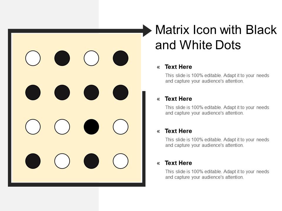 Matrix icon with black and white dots Slide01
