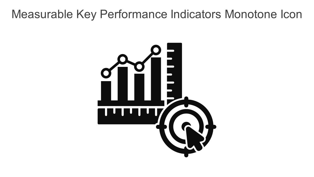 Measurable Key Performance Indicators Monotone Icon In Powerpoint Pptx Png And Editable Eps Format