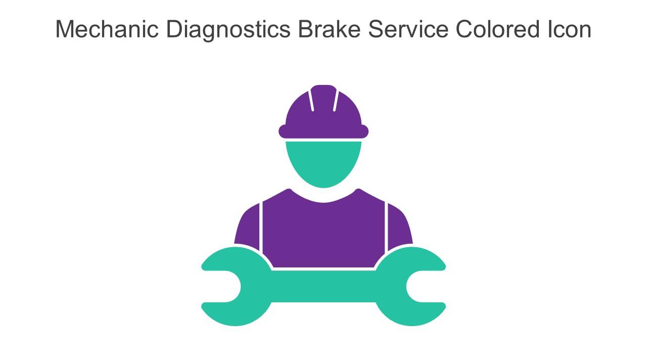 Mechanic Diagnostics Brake Service Colored Icon In Powerpoint Pptx Png And Editable Eps Format