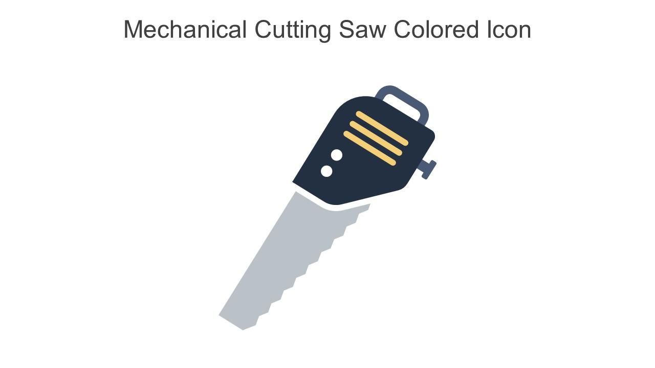 Mechanical Cutting Saw Colored Icon In Powerpoint Pptx Png And Editable Eps Format Slide01