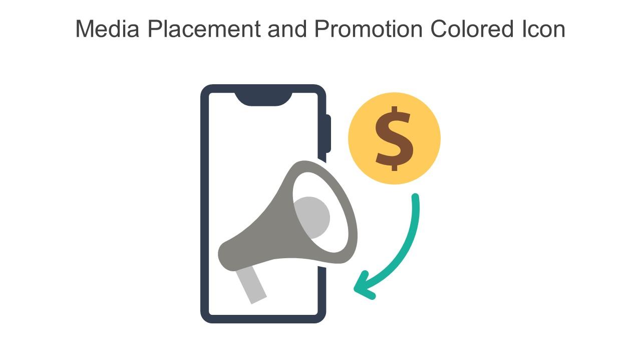 Media Placement And Promotion Colored Icon In Powerpoint Pptx Png And Editable Eps Format Slide01