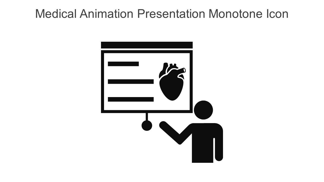 Medical Animation Presentation Monotone Icon In Powerpoint Pptx Png And Editable Eps Format Slide01
