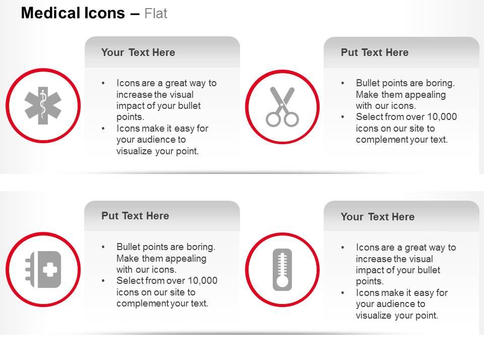 Medical caducecus equipments thermometer ppt icons graphics Slide01