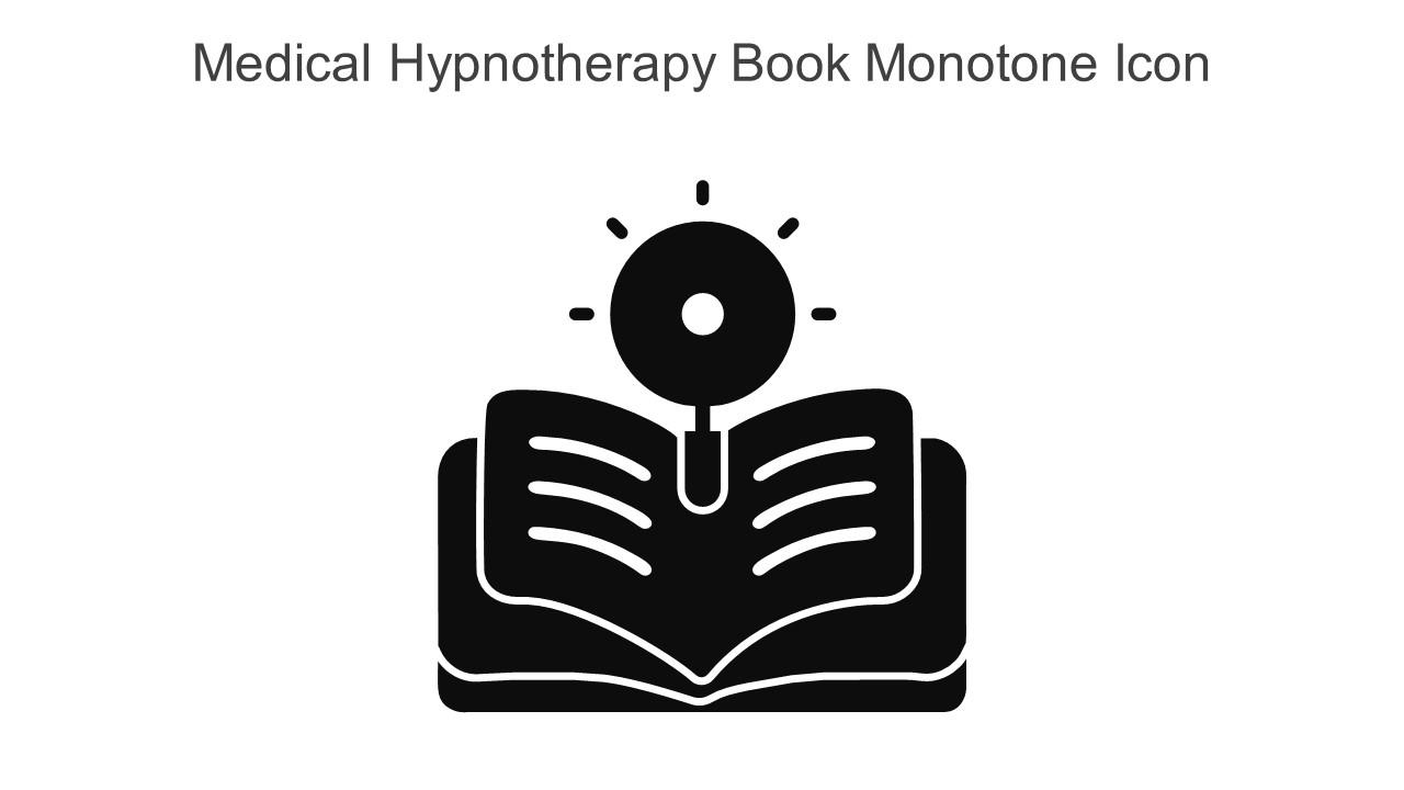 Medical Hypnotherapy Book Monotone Icon In Powerpoint Pptx Png And Editable Eps Format