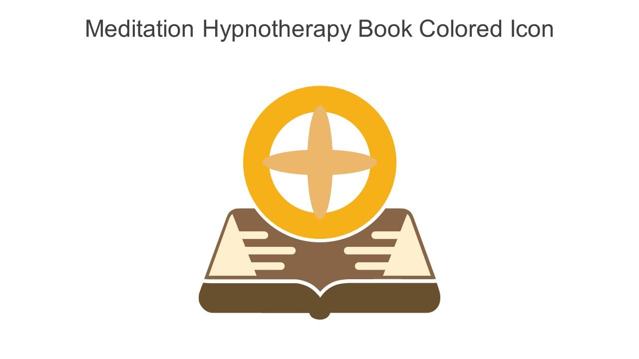 Meditation Hypnotherapy Book Colored Icon In Powerpoint Pptx Png And Editable Eps Format