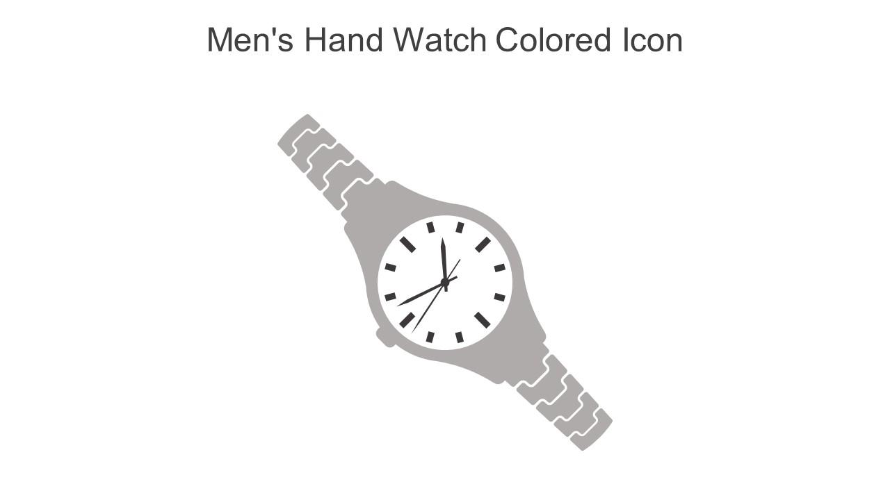 Mens Hand Watch Colored Icon In Powerpoint Pptx Png And Editable Eps Format