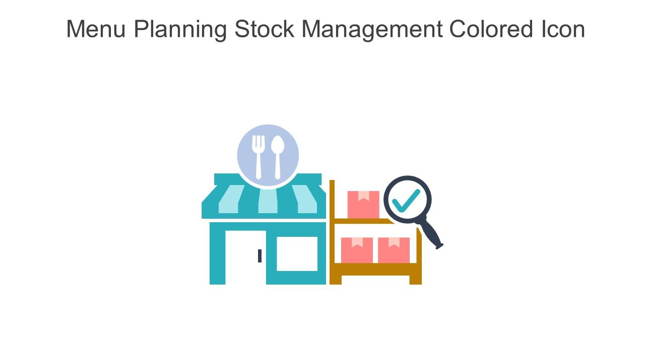 Menu Planning Stock Management Colored Icon In Powerpoint Pptx Png And Editable Eps Format