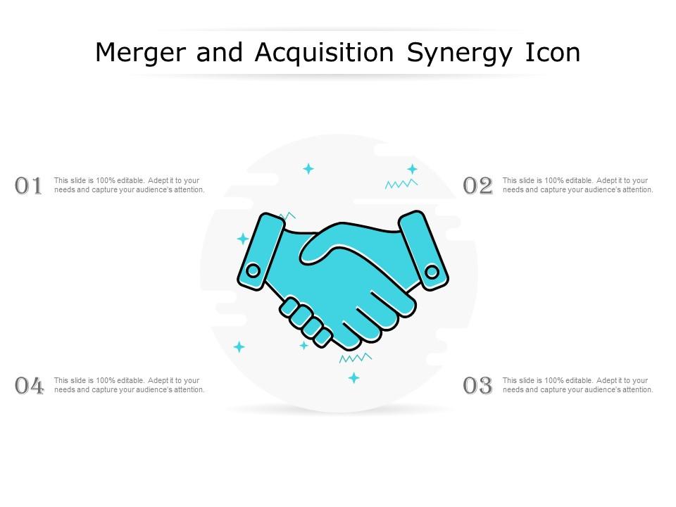 Merger and acquisition synergy icon Slide01