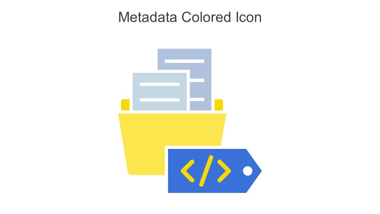 Metadata Colored Icon In Powerpoint Pptx Png And Editable Eps Format Slide01