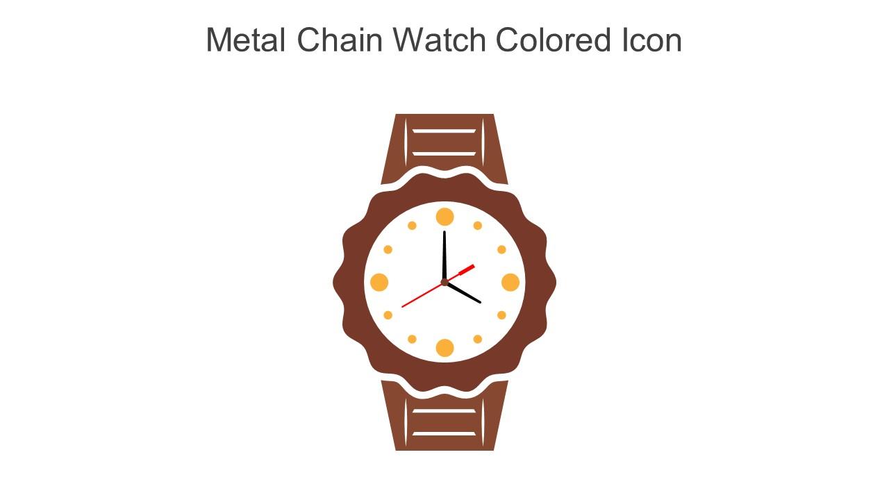 Metal Chain Watch Colored Icon In Powerpoint Pptx Png And Editable Eps Format