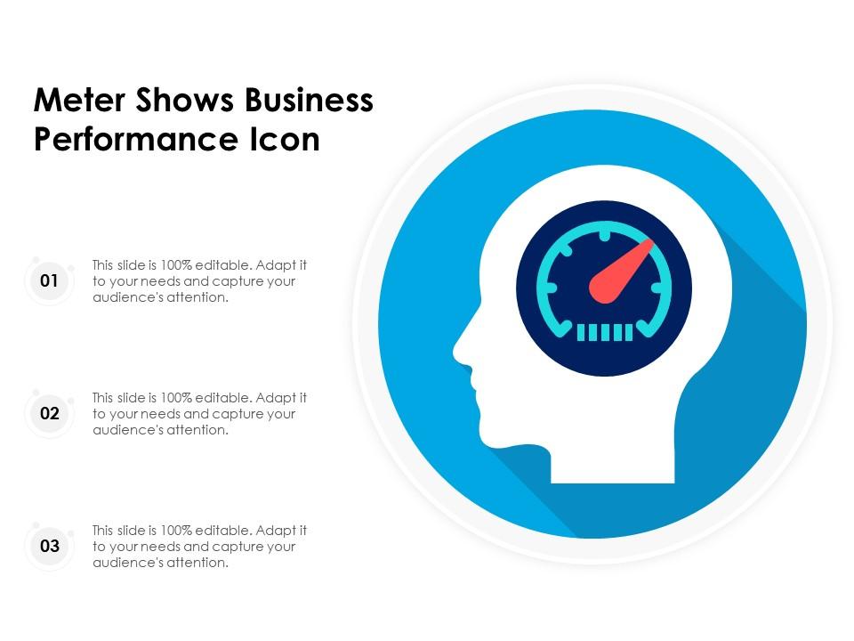Meter shows business performance icon Slide01