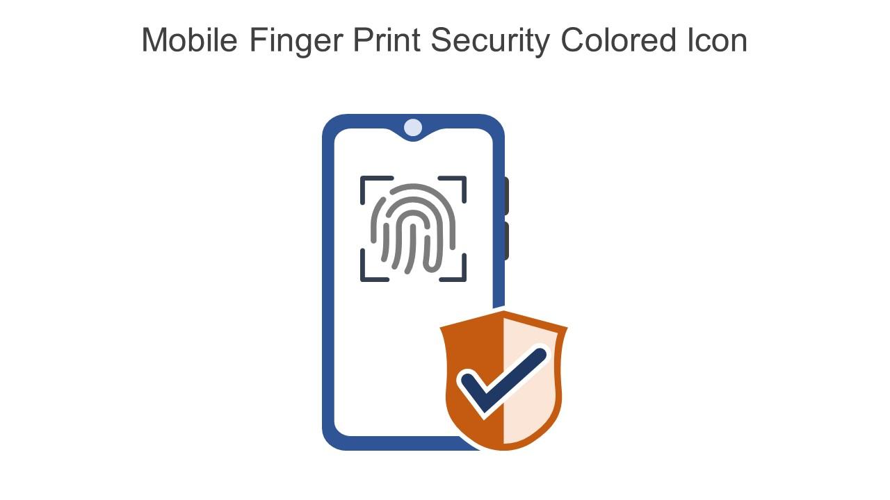 Mobile Finger Print Security Colored Icon In Powerpoint Pptx Png And Editable Eps Format