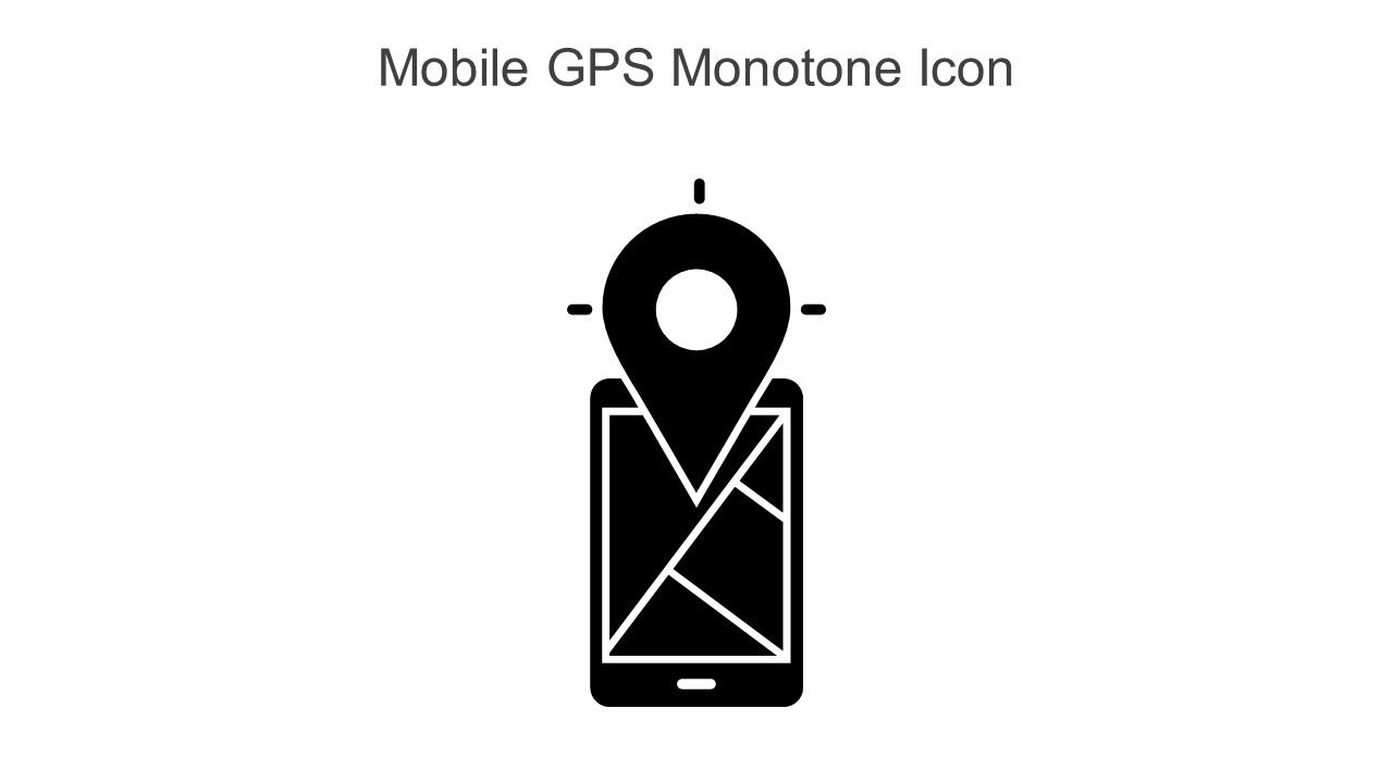 Mobile GPS Monotone Icon In Powerpoint Pptx Png And Editable Eps Format Slide01