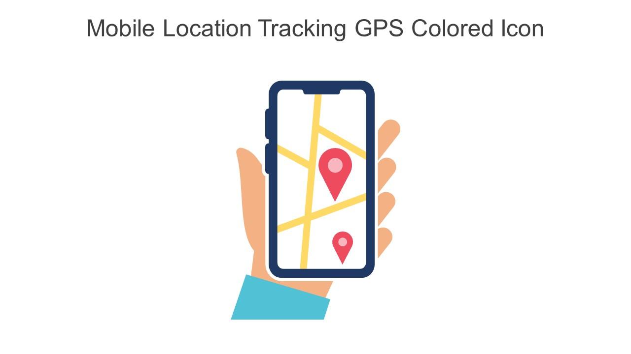 Mobile Location Tracking Gps Colored Icon In Powerpoint Pptx Png And Editable Eps Format
