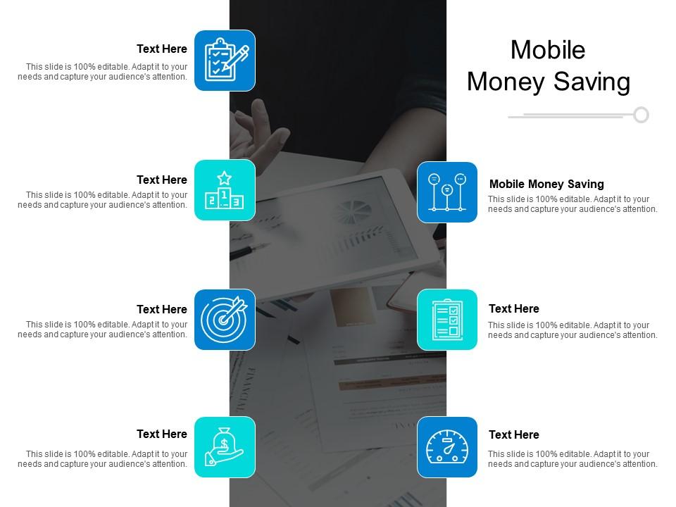 Mobile money saving ppt powerpoint presentation icon slide cpb Slide01