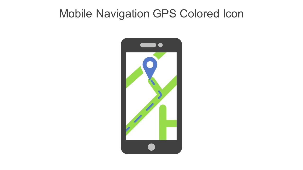 Mobile Navigation Gps Colored Icon In Powerpoint Pptx Png And Editable Eps Format