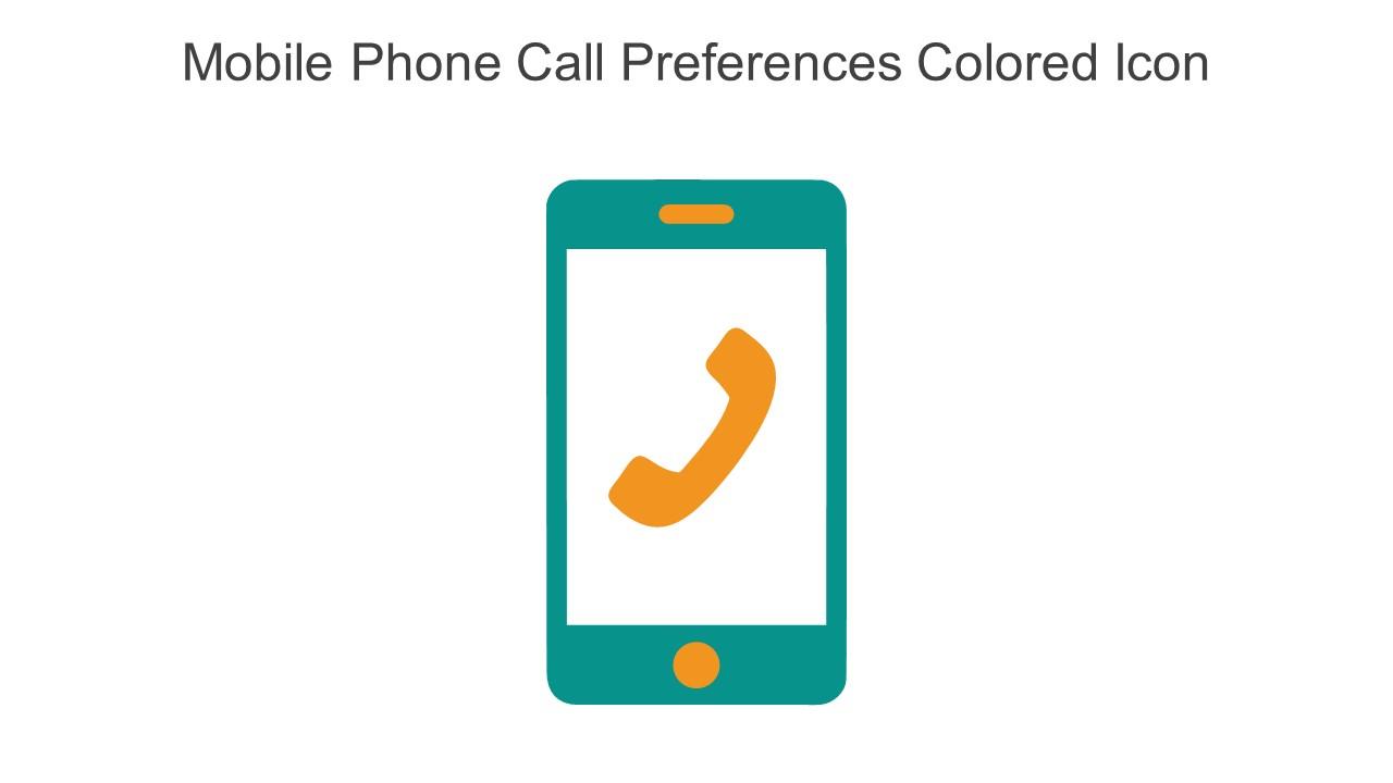 Mobile Phone Call Preferences Colored Icon In Powerpoint Pptx Png And Editable Eps Format
