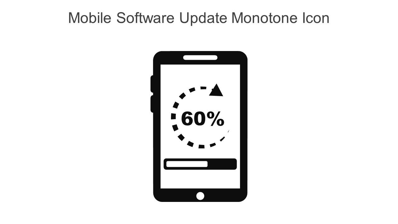 Mobile Software Update Monotone Icon In Powerpoint Pptx Png And Editable Eps Format