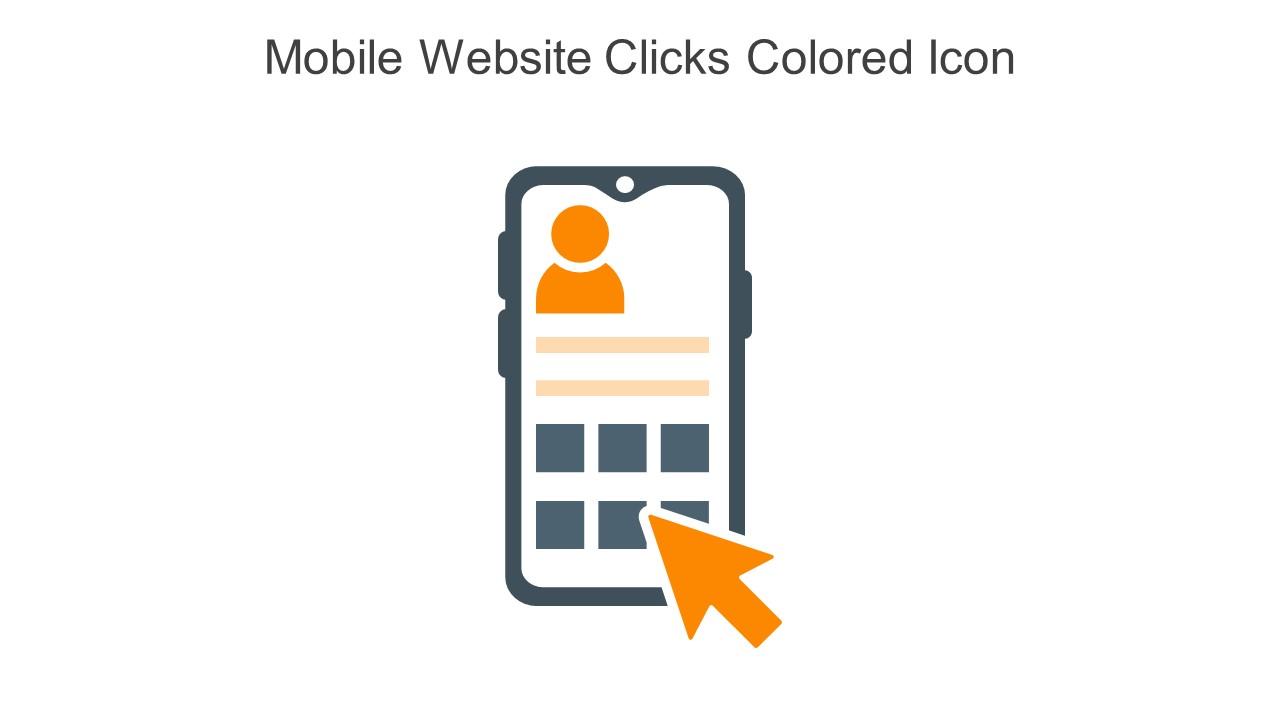 Mobile Website Clicks Colored Icon In Powerpoint Pptx Png And Editable Eps Format Slide01