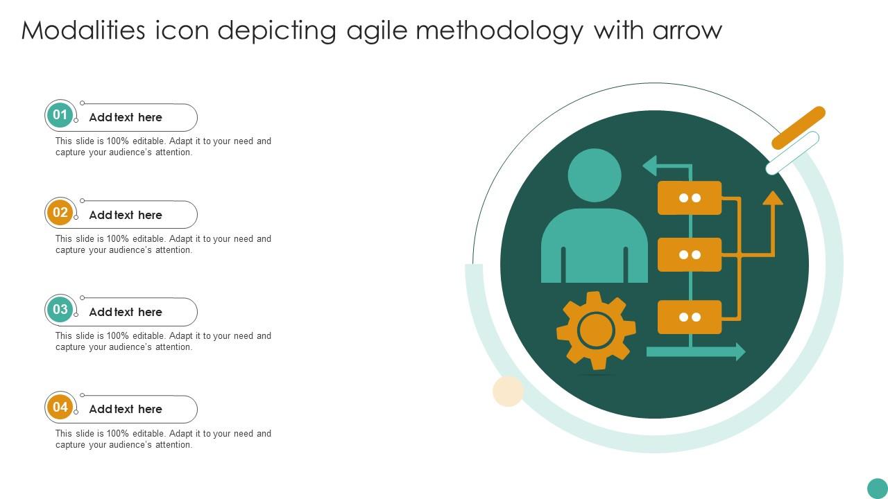 Modalities Icon Depicting Agile Methodology With Arrow Slide01