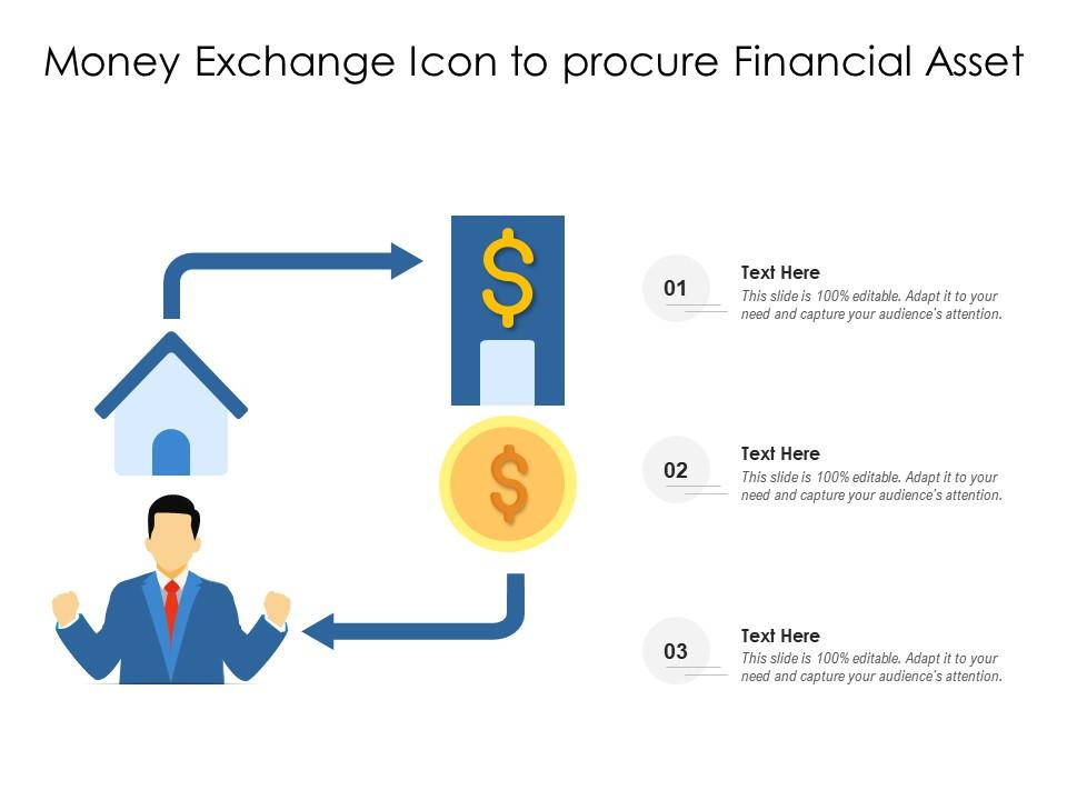 Money exchange icon to procure financial asset Slide01
