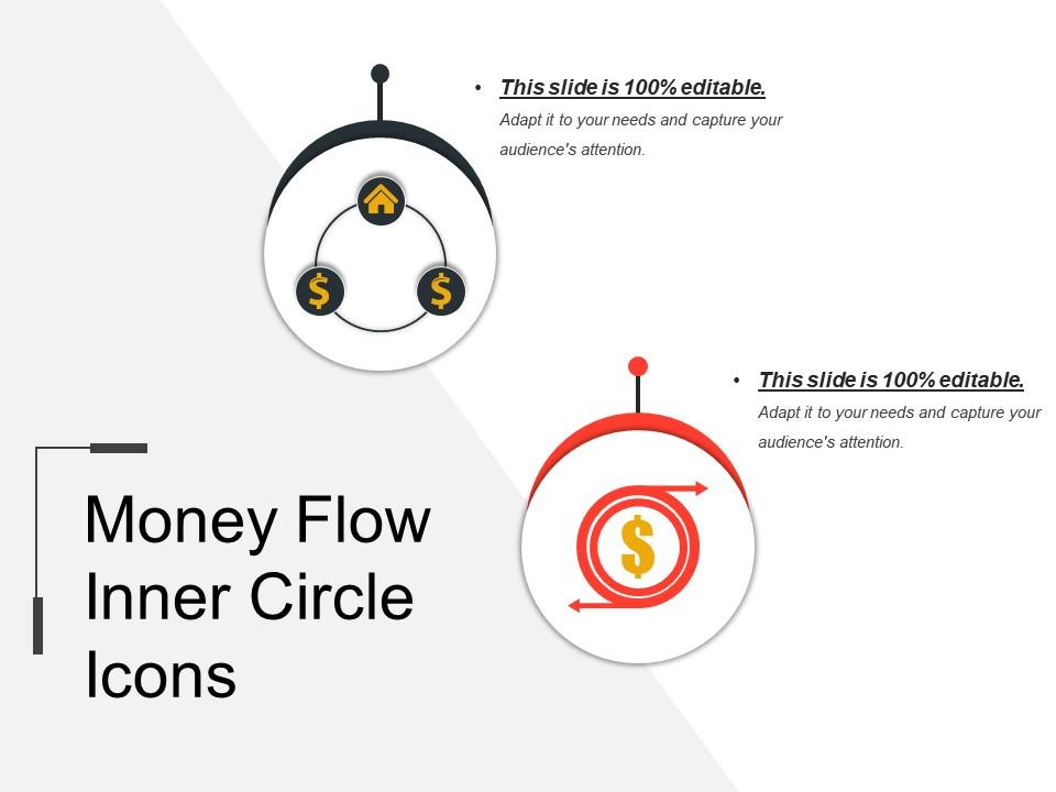 Money flow inner circle icons Slide01