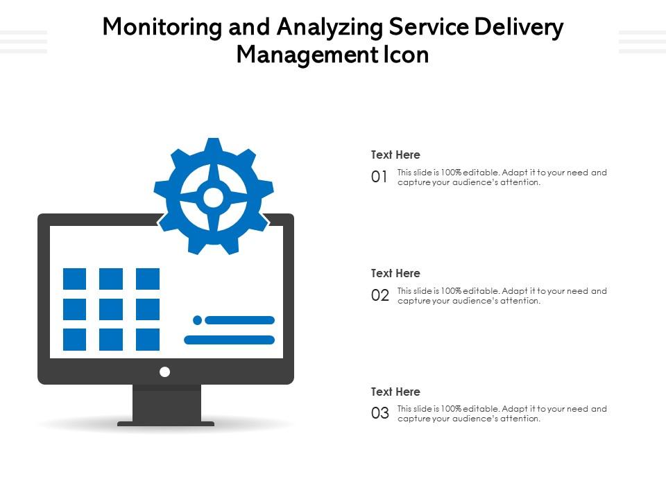 Monitoring and analyzing service delivery management icon Slide01