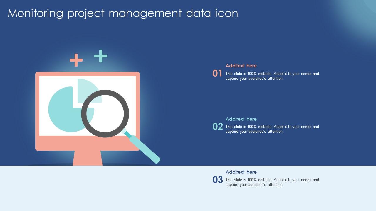 Monitoring Project Management Data Icon Slide01