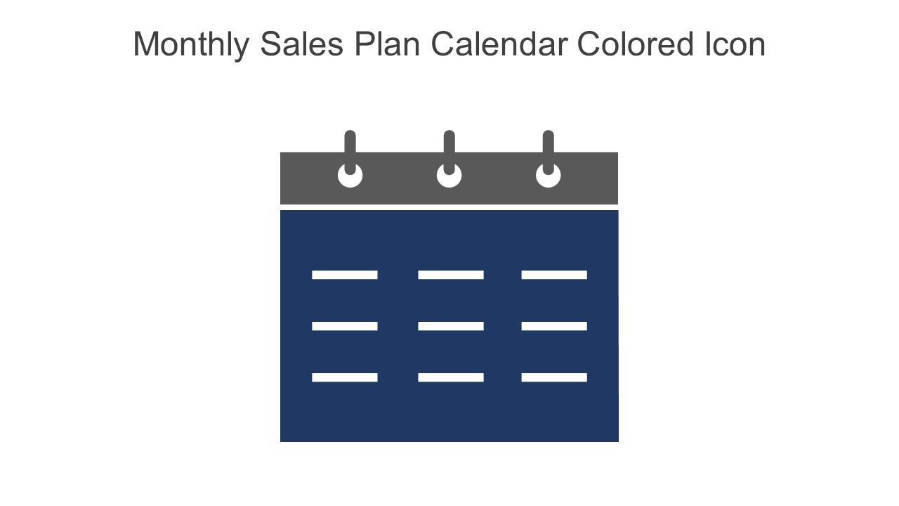 Monthly Sales Plan Calendar Colored Icon In Powerpoint Pptx Png And Editable Eps Format Slide01