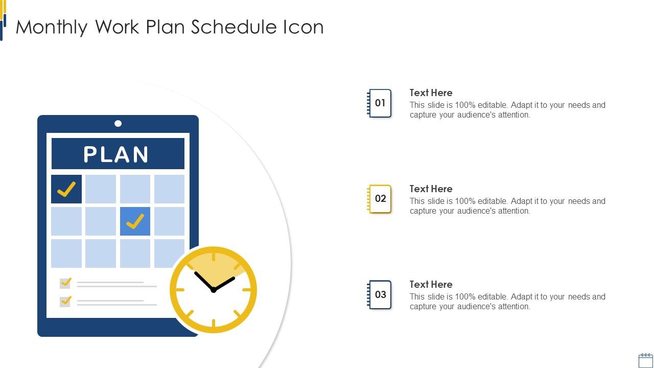 Monthly Work Plan Schedule Icon Slide01