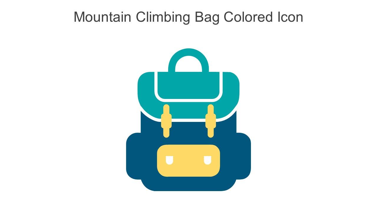 Mountain Climbing Bag Colored Icon In Powerpoint Pptx Png And Editable Eps Format
