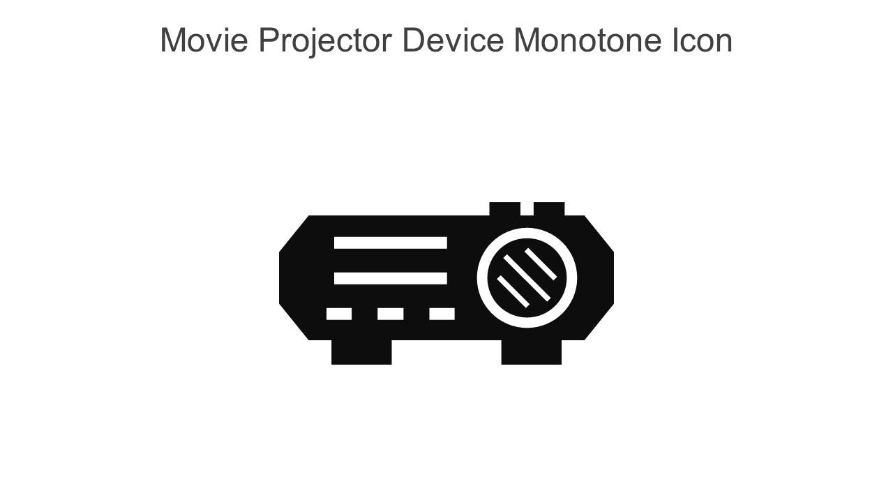 Movie Projector Device Monotone Icon In Powerpoint Pptx Png And Editable Eps Format