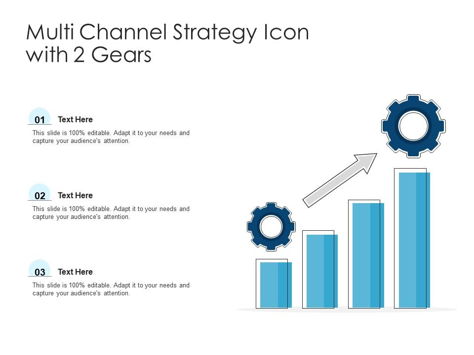 Multi channel strategy icon with 2 gears Slide01