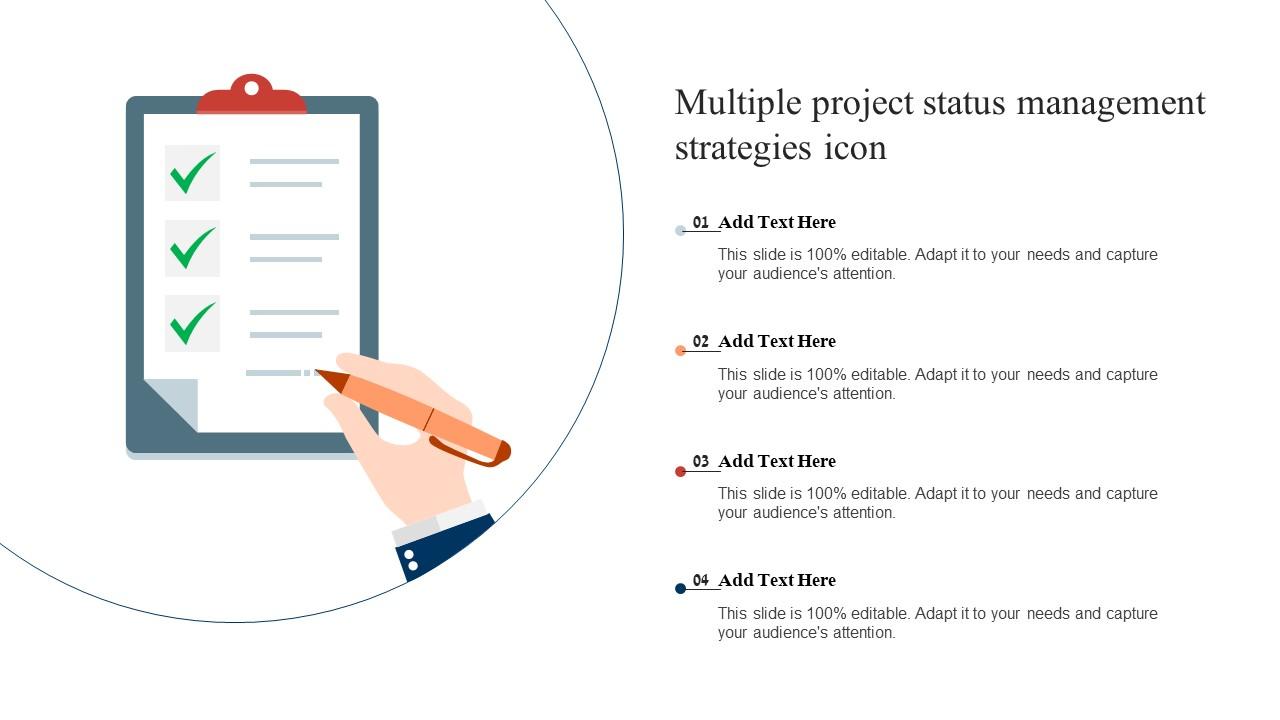 Multiple Project Status Management Strategies Icon Slide01