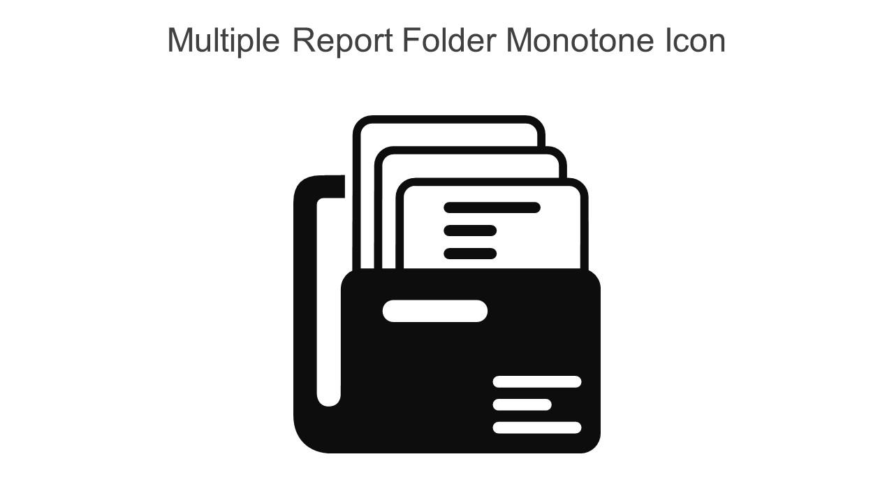 Multiple Report Folder Monotone Icon In Powerpoint Pptx Png And Editable Eps Format Slide01