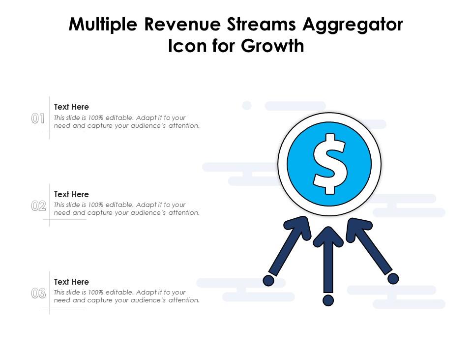 Multiple revenue streams aggregator icon for growth Slide01