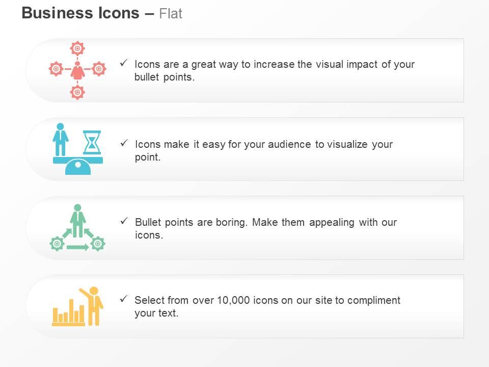 Multiway process flow time management balance bar graph ppt icons graphic Slide01